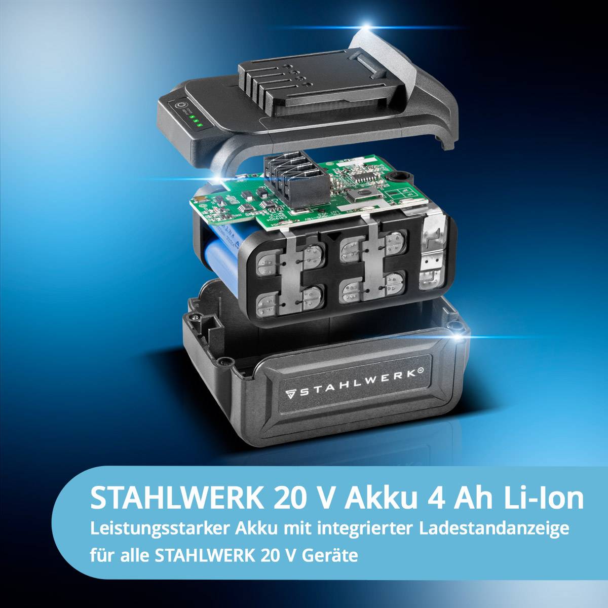 STAHLWERK Brushless-Akku-Säbelsäge mit 20 Ersatzblättern 10 x Holz, 10 x Metall