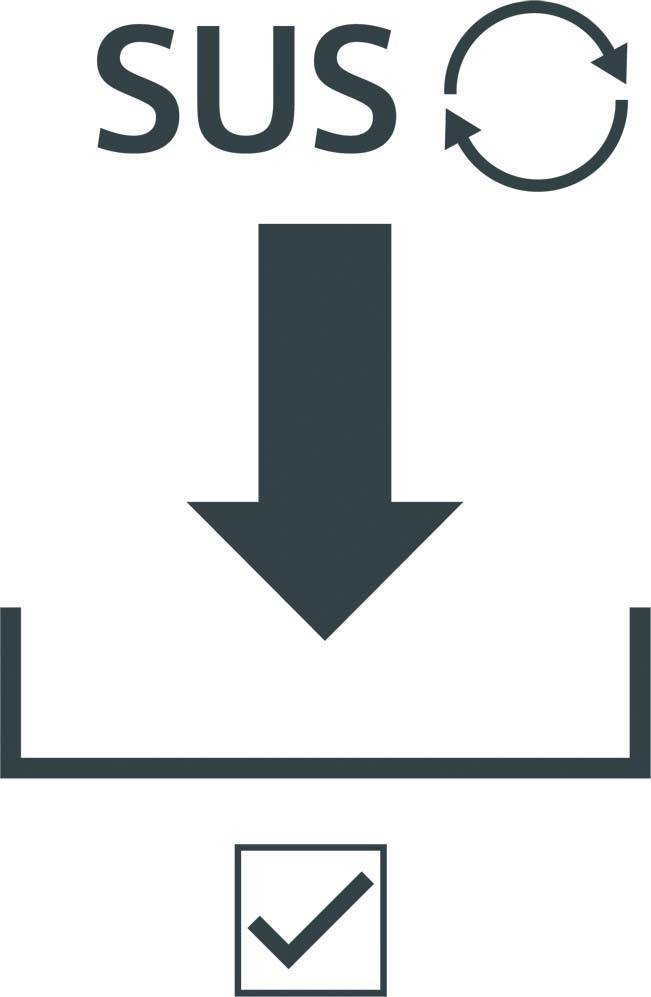Ein Pfeil zeigt nach unten in ein Tablett, was eine Download-Aktion oder -Schaltfläche andeutet.
