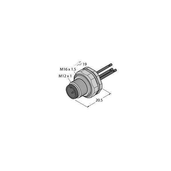 Turck Flanschstecker EC-FSFD3-0,5/16