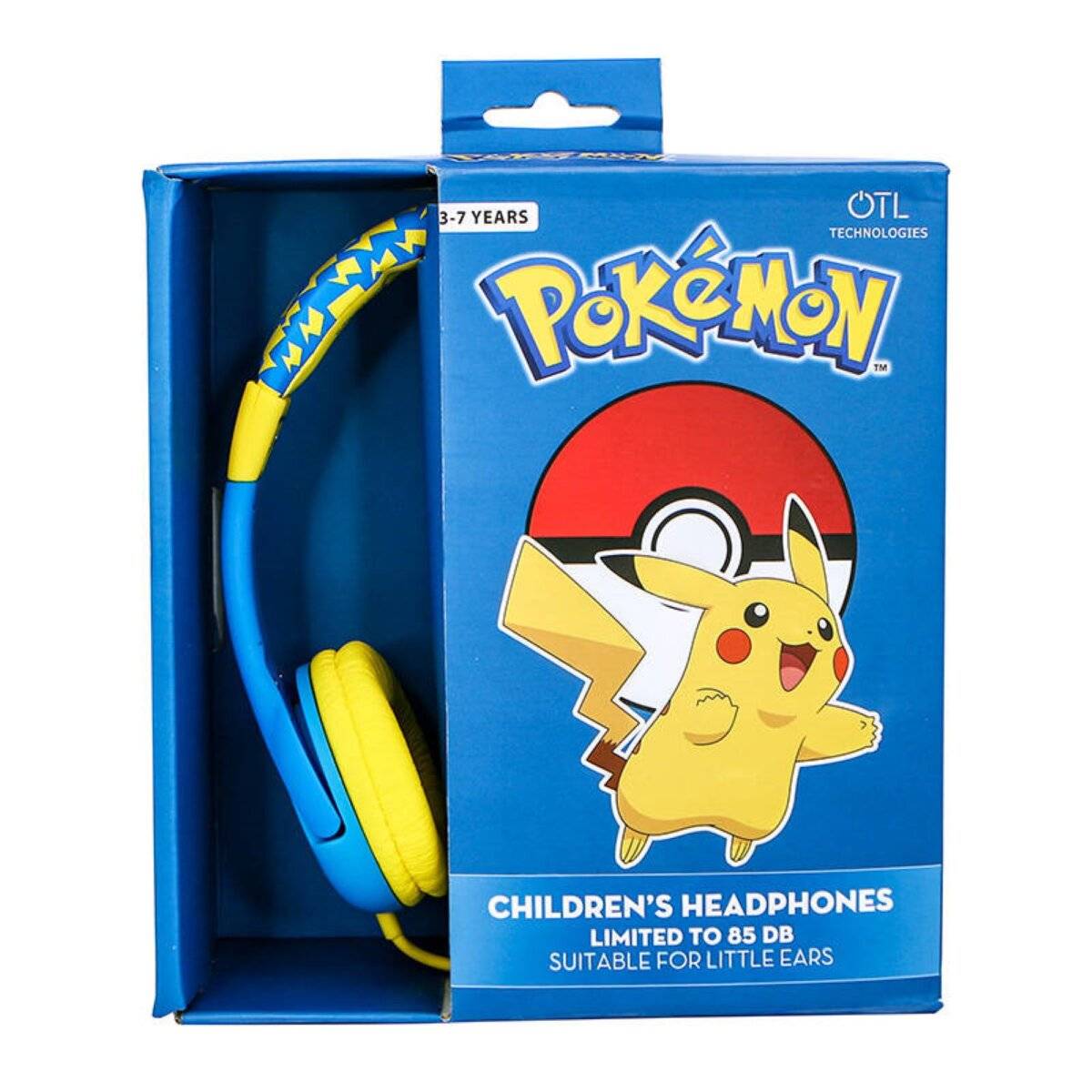 Kabelgebundene Kopfhörer für Kinder OTL Pokemon Pikachu blau und gelb