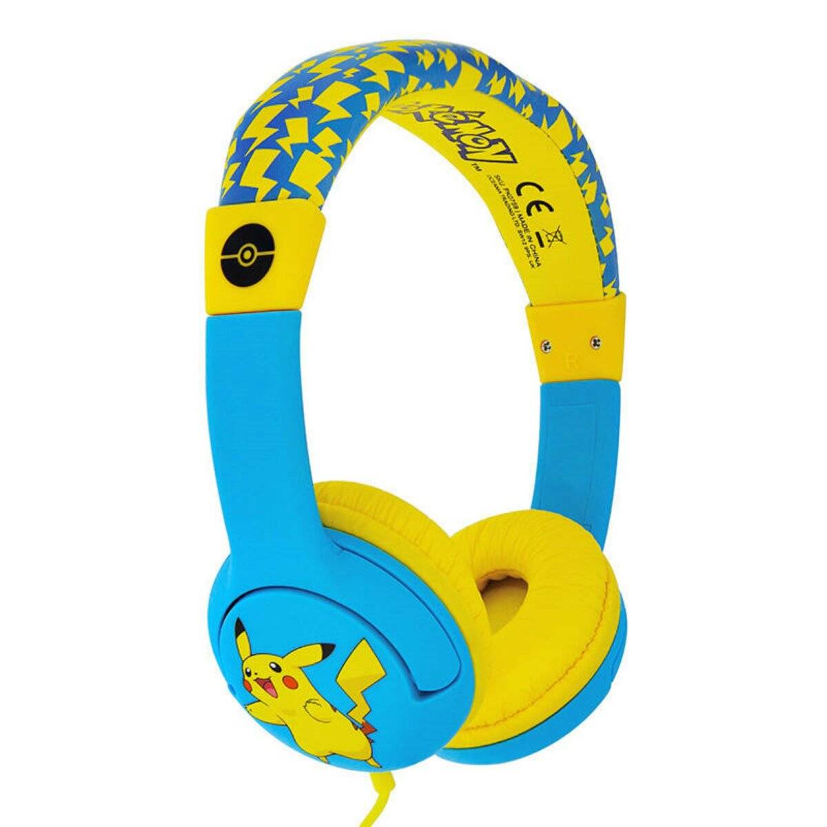 Kabelgebundene Kopfhörer für Kinder OTL Pokemon Pikachu blau und gelb