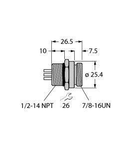 Turck Flanschstecker RSF 57