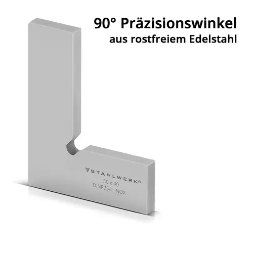 STAHLWERK Flachwinkel 90° Set 6-teilig DIN 875/1 aus rostfreiem Edelstahl STAHLWERK Flachwinkel 90° Set 6-teilig DIN 875/1 aus rostfreiem Edelstahl