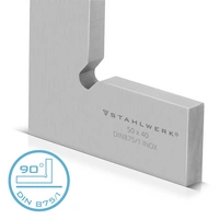 STAHLWERK Flachwinkel 90° Set 6-teilig DIN 875/1 aus rostfreiem Edelstahl STAHLWERK Flachwinkel 90° Set 6-teilig DIN 875/1 aus rostfreiem Edelstahl