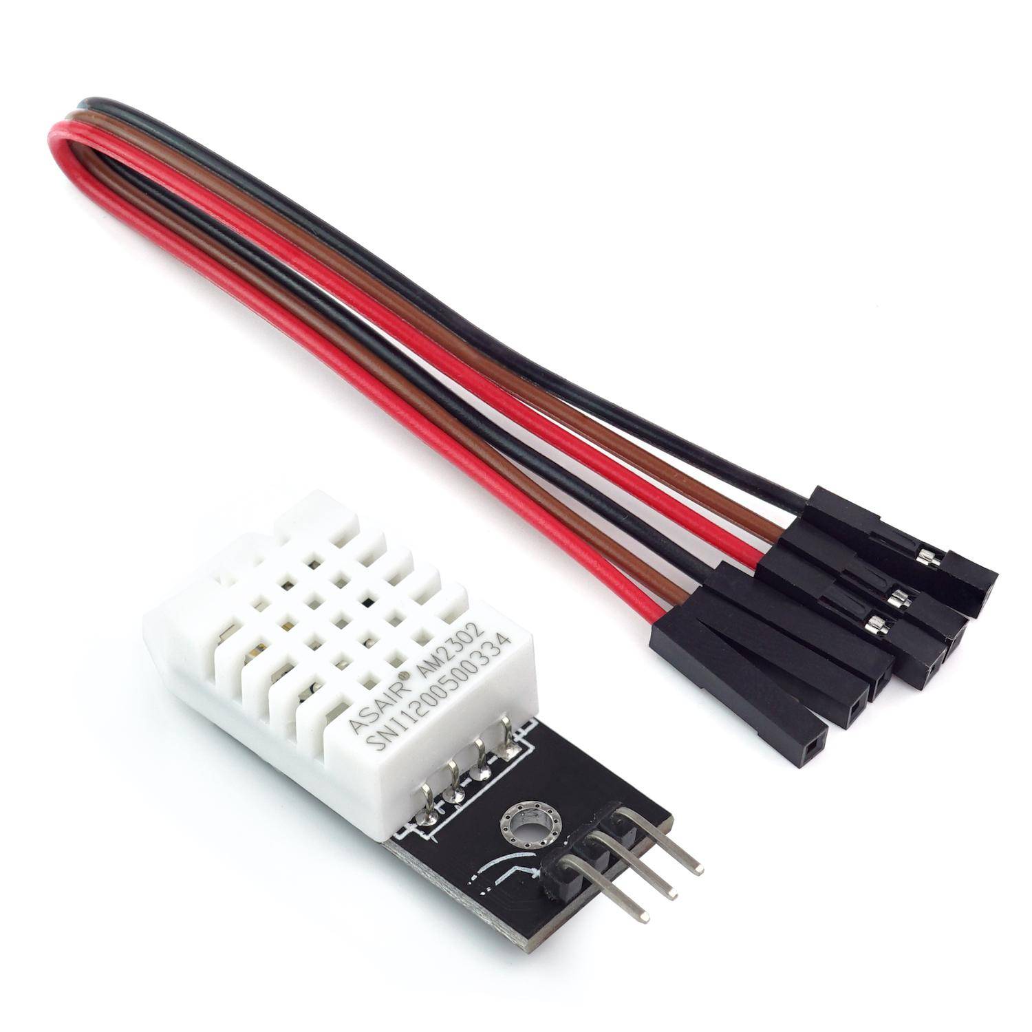 DHT22 - Digitaler Temperatur und Luftfeuchtessensor mit Breakout Board & Jumperkabeln (F - F)