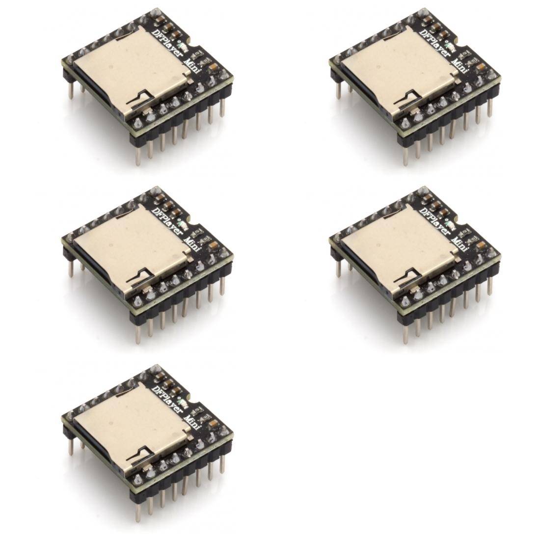 5 x MP3 Player Modul mit eingebautem Verstärker