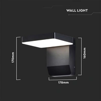 V-TAC LED-Wandleuchte VT-11020, EEK: E, 17 W, 2580 lm, 4000 K, schwarz V-TAC LED-Wandleuchte VT-11020, EEK: E, 17 W, 2580 lm, 4000 K, schwarz