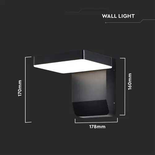 V-TAC LED-Wandleuchte VT-11020, EEK: E, 17 W, 2580 lm, 4000 K, schwarz V-TAC LED-Wandleuchte VT-11020, EEK: E, 17 W, 2580 lm, 4000 K, schwarz