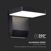V-TAC LED-Wandleuchte VT-11020, EEK: E, 17 W, 2580 lm, 4000 K, schwarz V-TAC LED-Wandleuchte VT-11020, EEK: E, 17 W, 2580 lm, 4000 K, schwarz