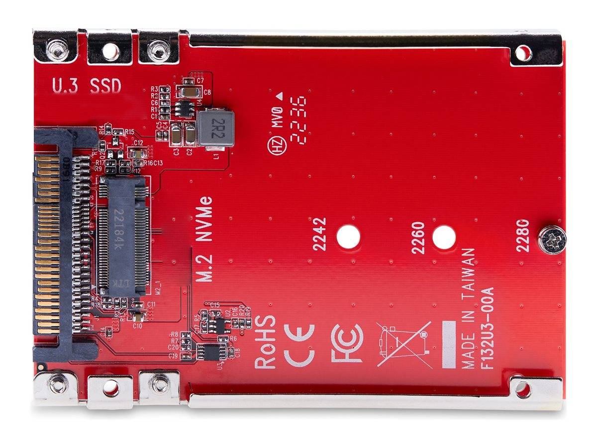 StarTech.com M.2 to U.3 Adapter, For M.2 NVMe SSDs, PCIe M.2 Drive to 2.5inch U.3 (SFF-TA-1001)
