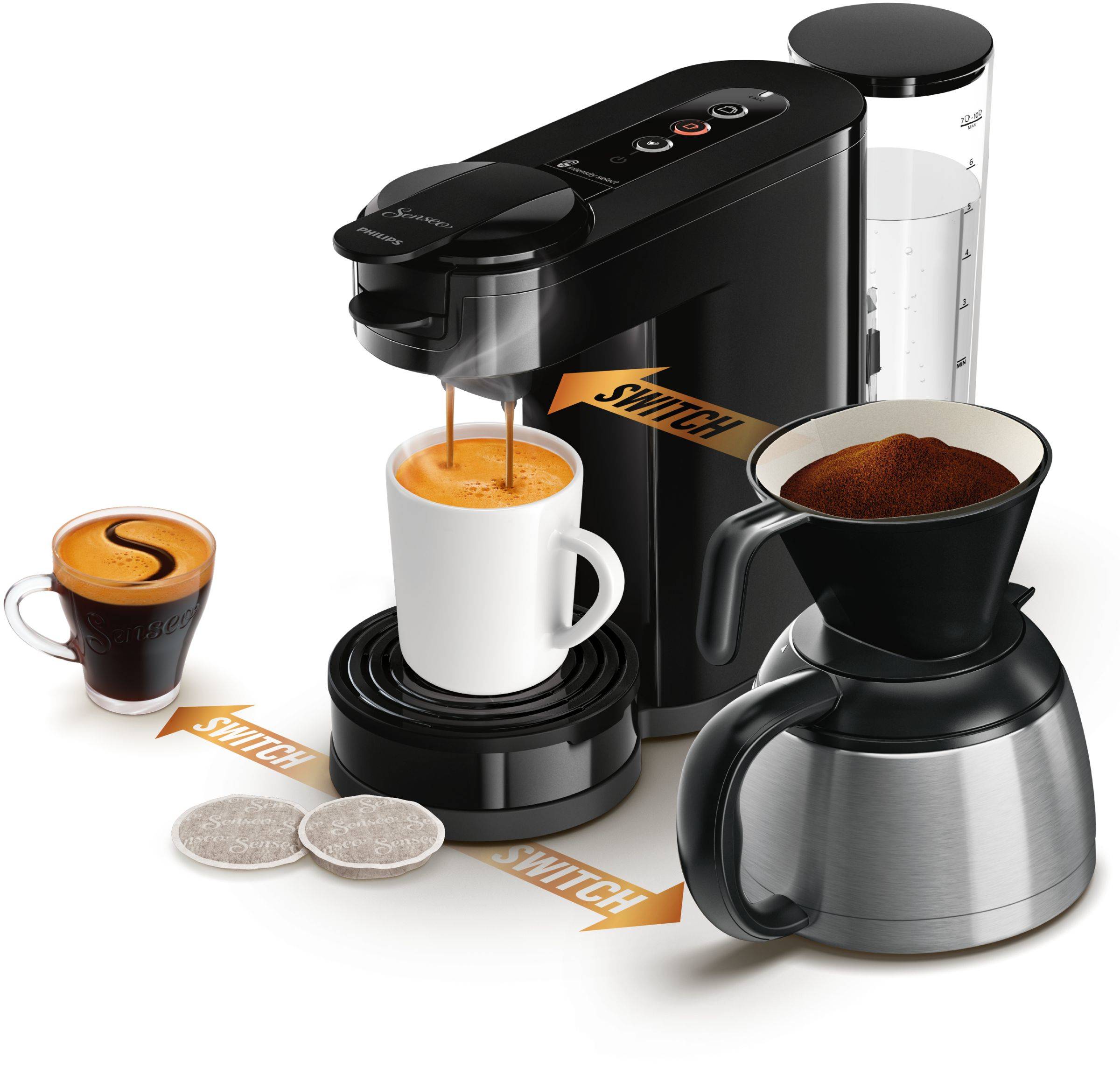 Philips Senseo HD6594/60 - Pod-Kaffeemaschine - 1 l - Kaffeepad - Gemahlener Kaffee - 1450 W - Schwarz