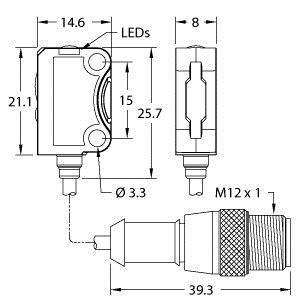 Turck Laserreflexionslichttaster VS8EAPLAF70Q5