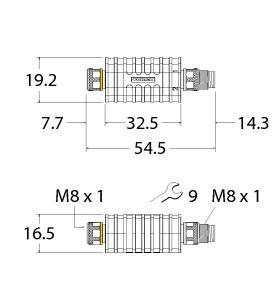 Turck Adapter AD-MFK4-MFS4