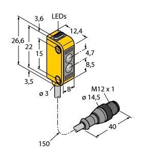 Turck Opto Sensor Q12AB6LPQ5