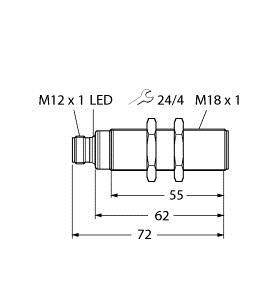Turck Ultraschallsensor RU50U-S18-LI8X-H1141