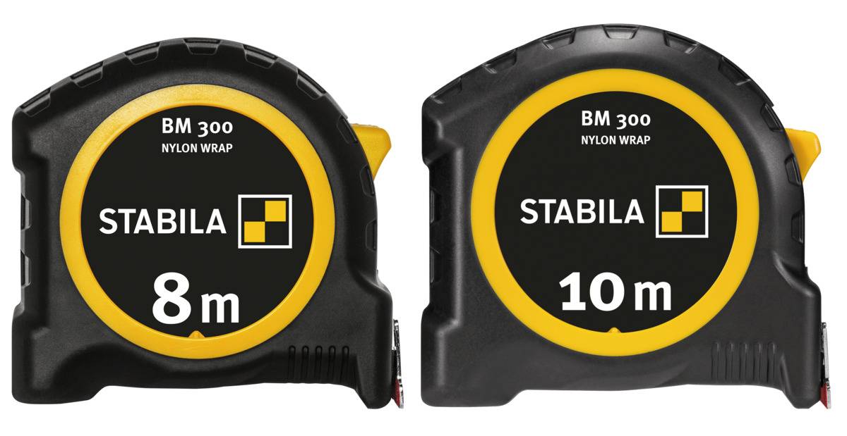 STABILA Taschenbandmaß 10 m metrische 1000-er Skala BM 300