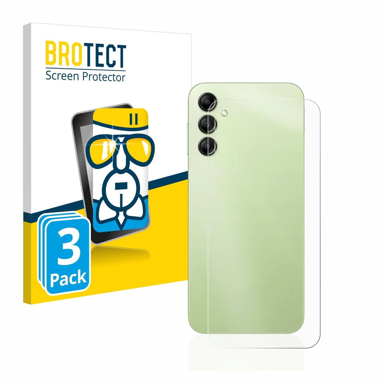 3x BROTECT AirGlass Schutzglas Folie für Samsung Galaxy A14 4G
