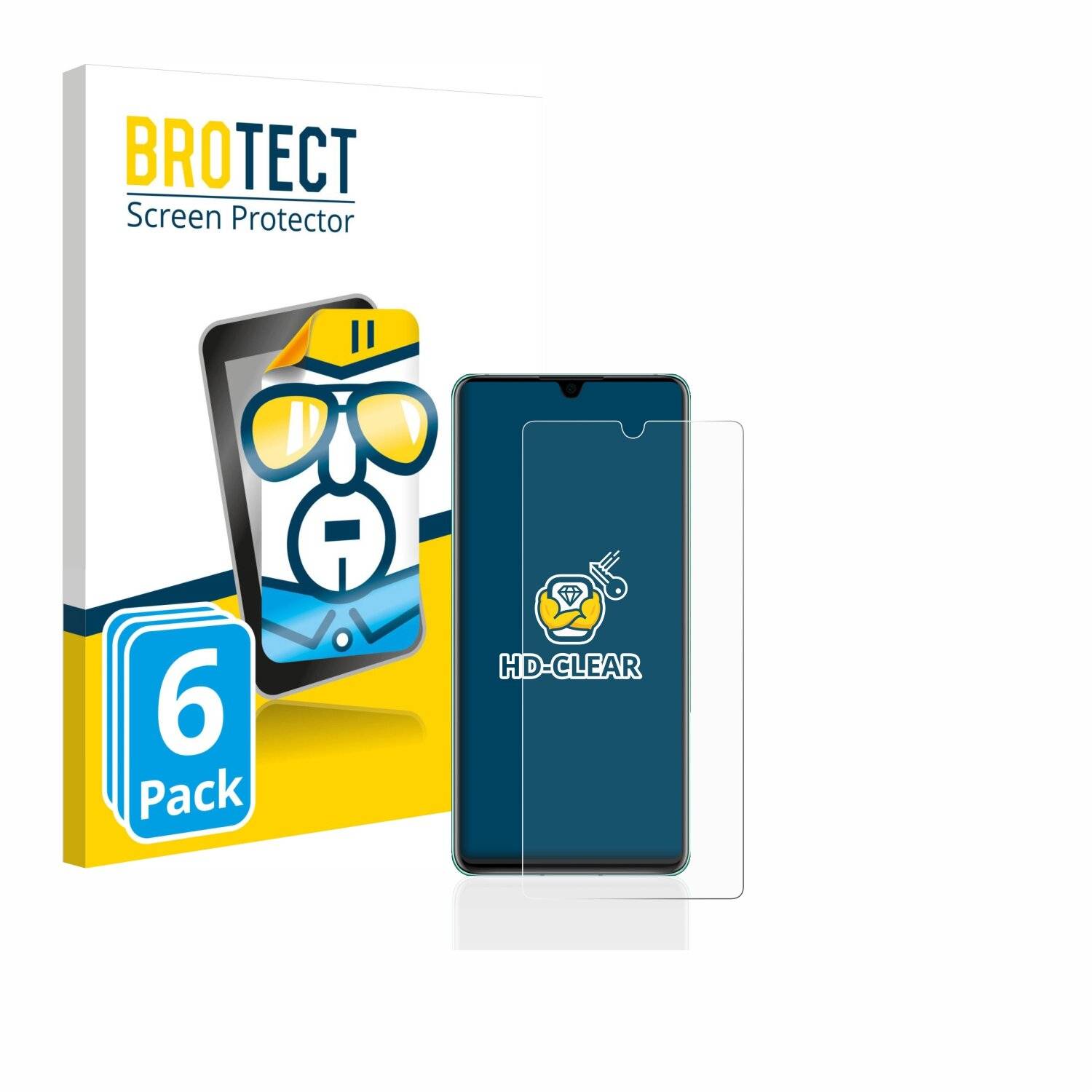 6x BROTECT HD-Clear Displayschutzfolie für Huawei