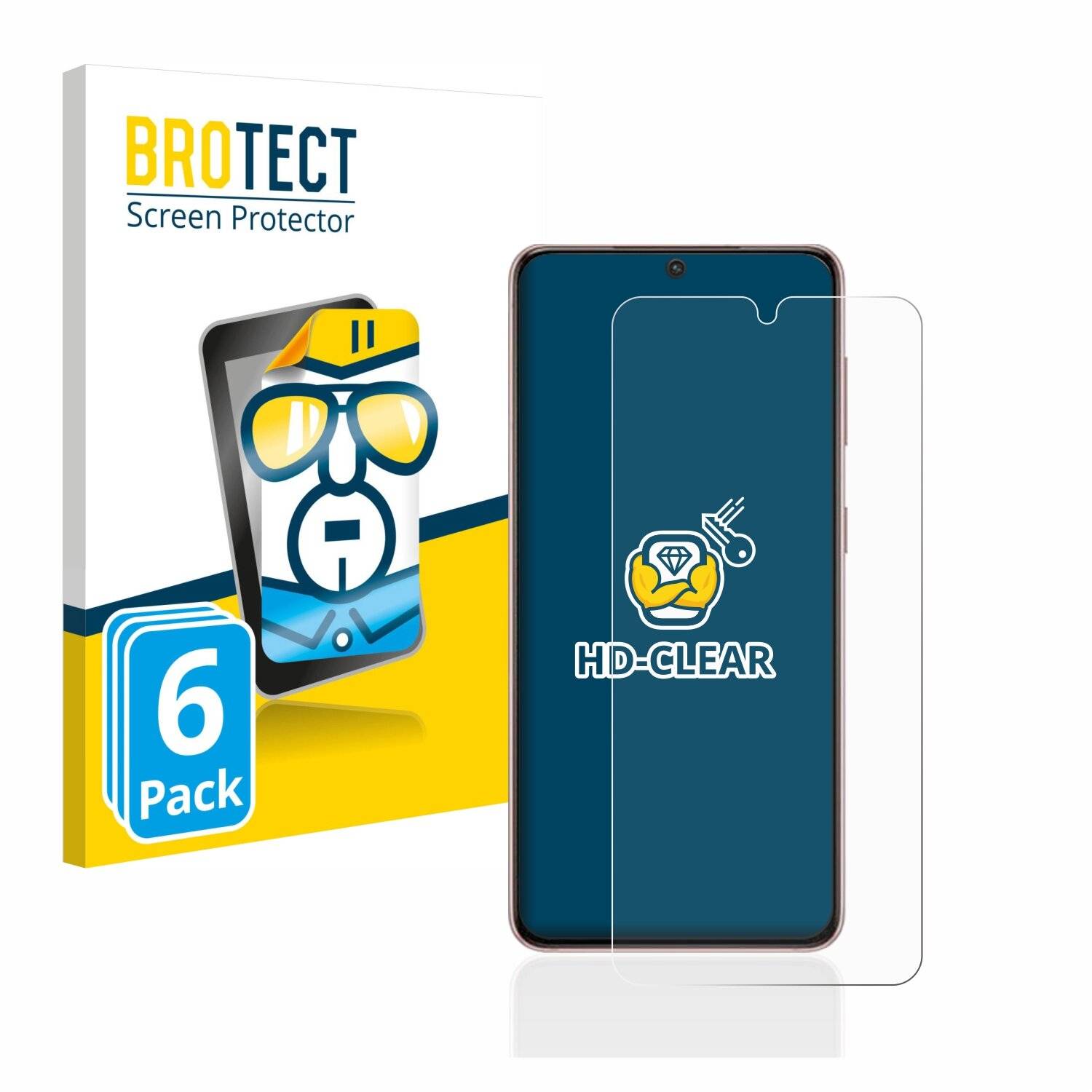 6x BROTECT HD-Clear Displayschutzfolie für Samsung Galaxy