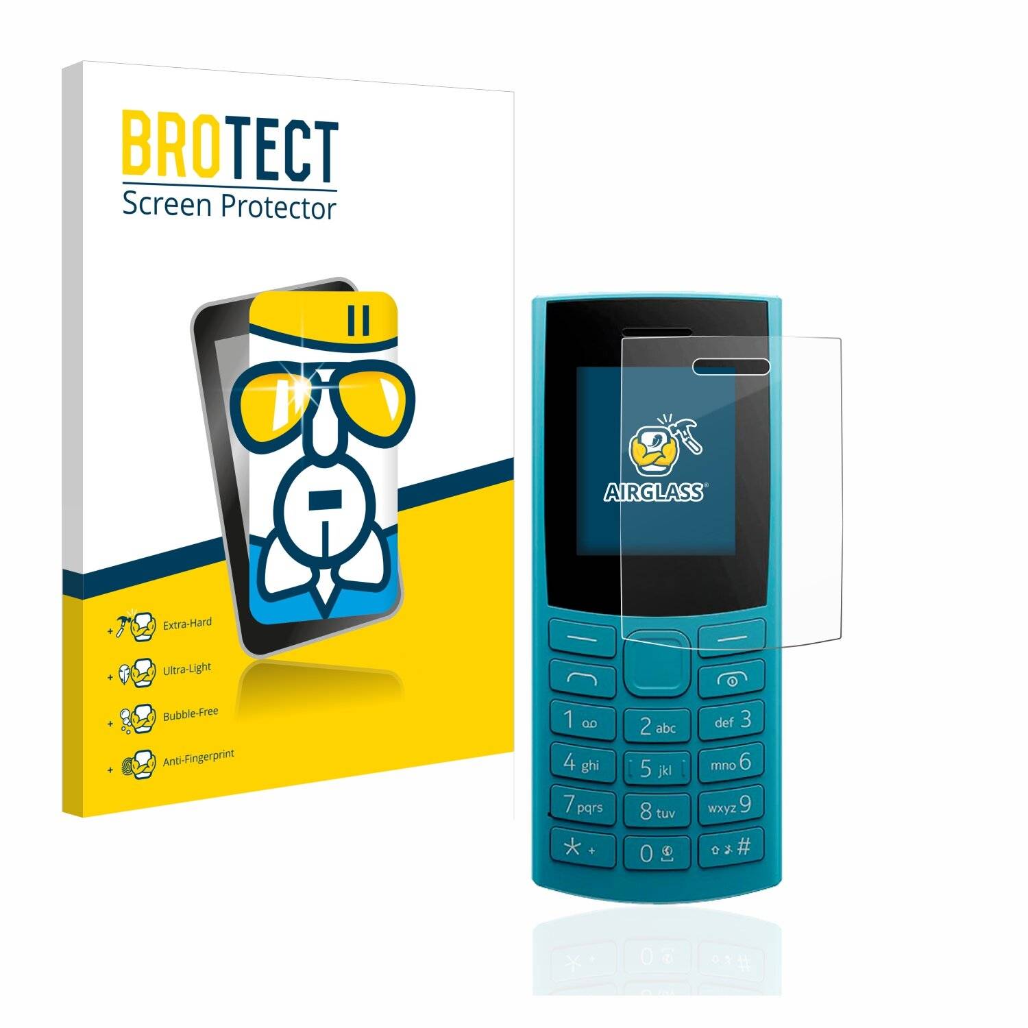 BROTECT AirGlass Schutzglas Folie für Nokia 106 4G