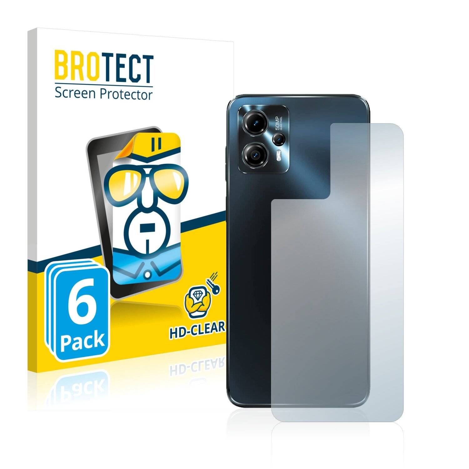 6x BROTECT HD-Clear Displayschutzfolie für Motorola Moto G13