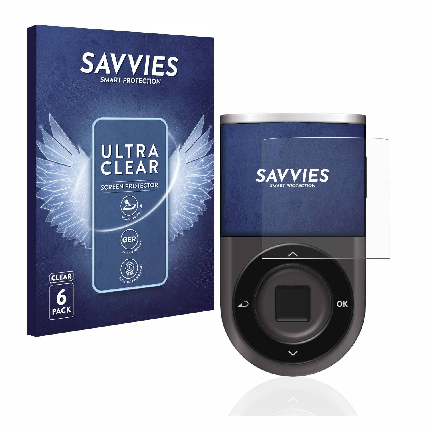 6x Savvies SU75 Displayschutzfolie für DCENT Biometric