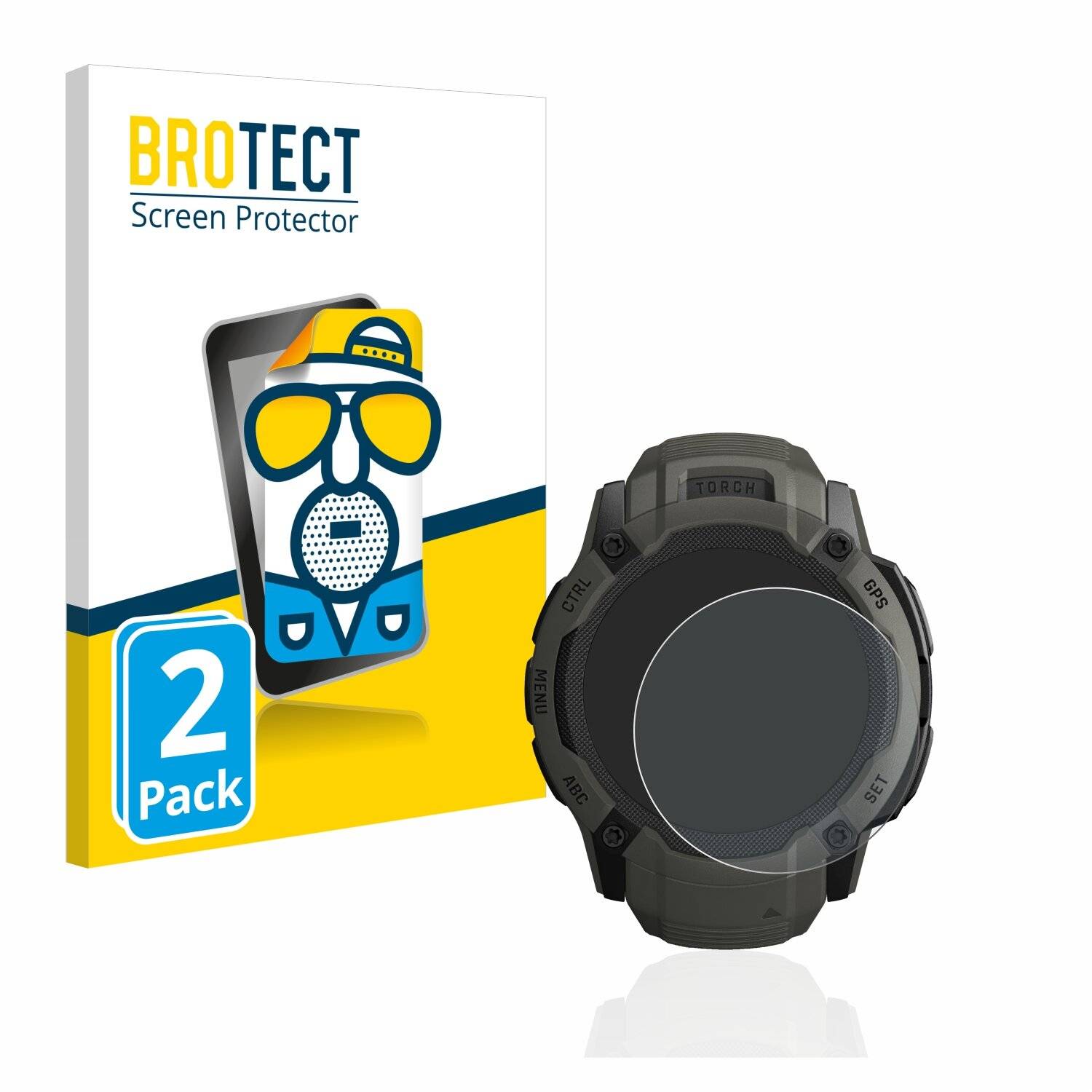 2x BROTECT Matte Displayschutzfolie für Garmin Instinct 2X Solar - Entspiegelt,