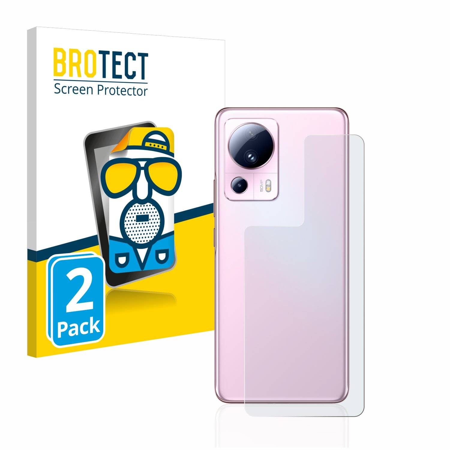 2x BROTECT Matte Displayschutzfolie für Xiaomi 13 Lite (Rückseite) - Entspiegelt,