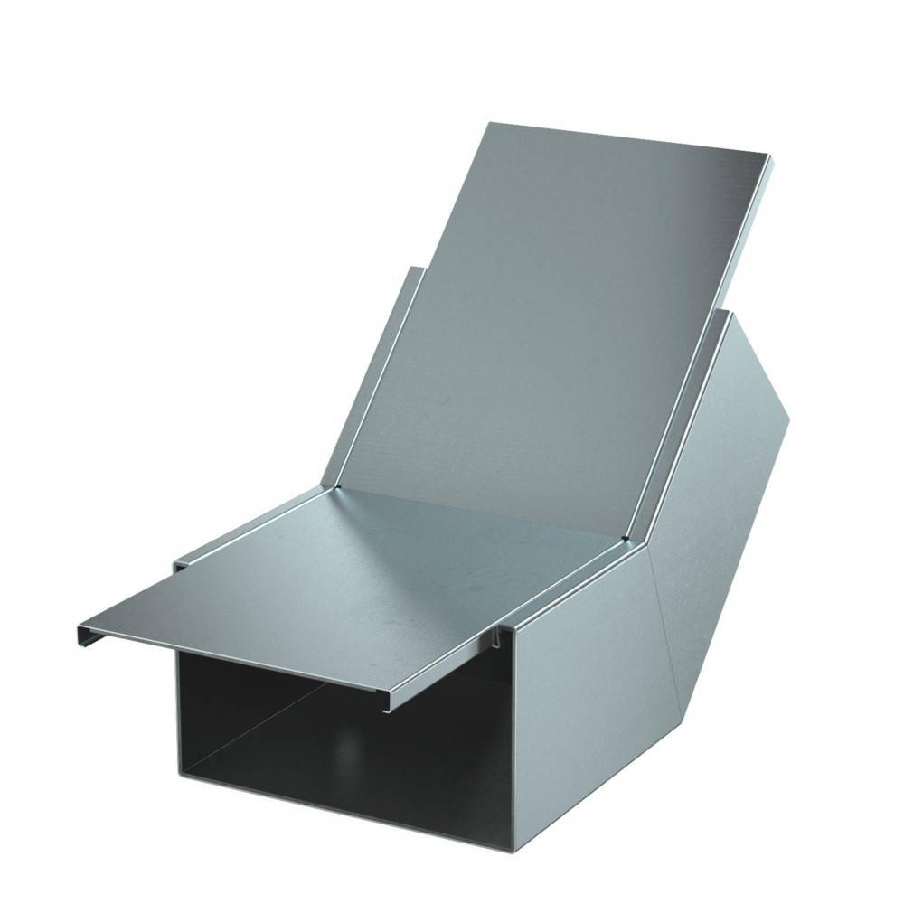 Aluminium-Prospekthalter mit elegantem, modernem Design. Ausgestattet mit einer geneigten Rückseite für einfache Sichtbarkeit und einer offenen Vorderseite für leicht zugängliche Aufbewahrung.