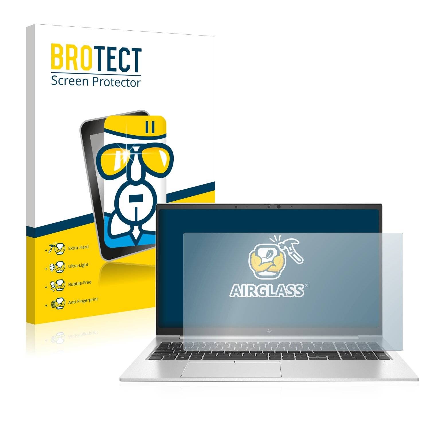 BROTECT AirGlass Schutzglas Folie für HP EliteBook 850