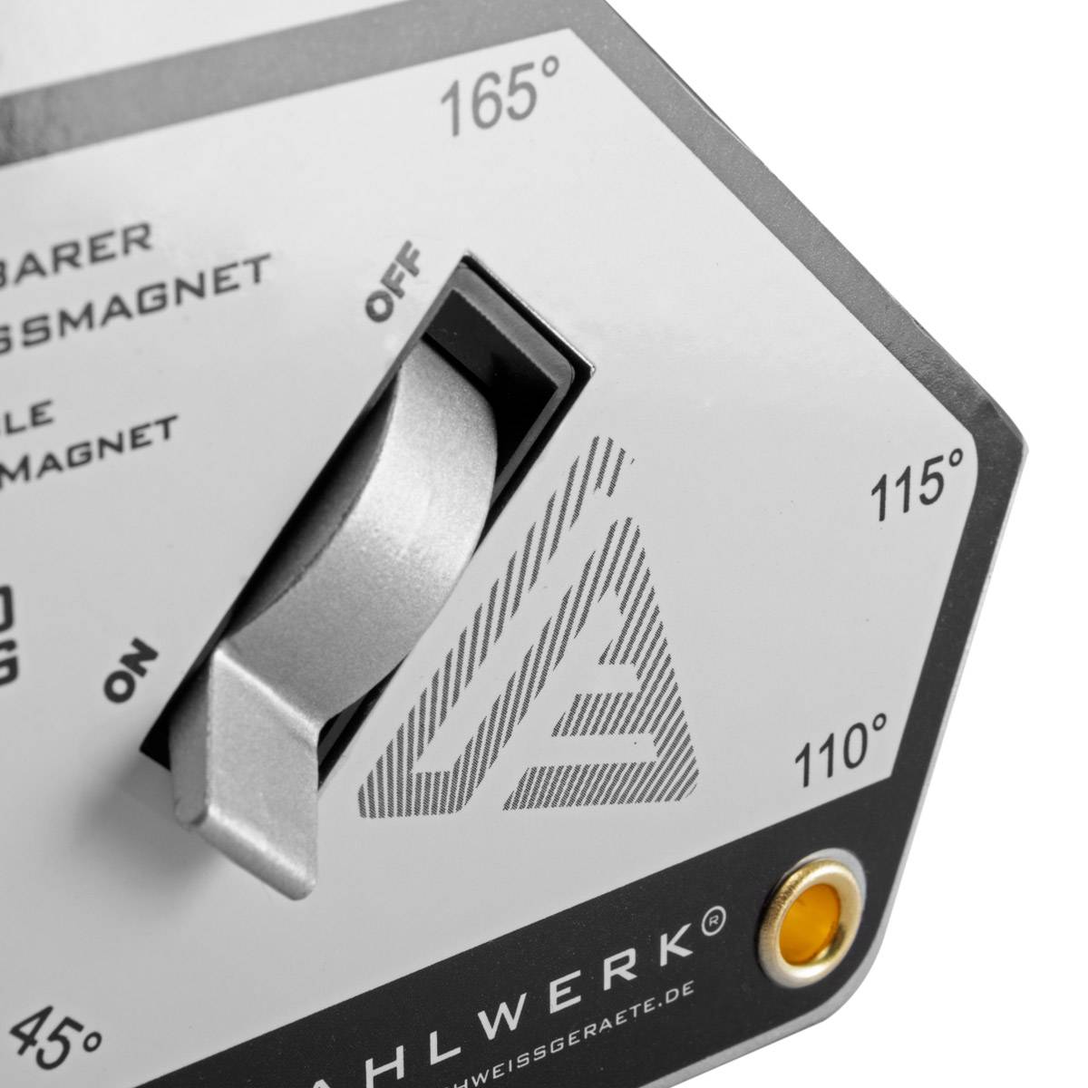 STAHLWERK Magnet-Schweißwinkel schaltbar 45° - 165° 30 kg / 66 lbs