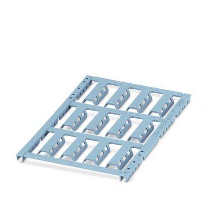 Ein blauer, rechteckiger Metallregal mit mehreren Ebenen zum Organisieren von Gegenständen.