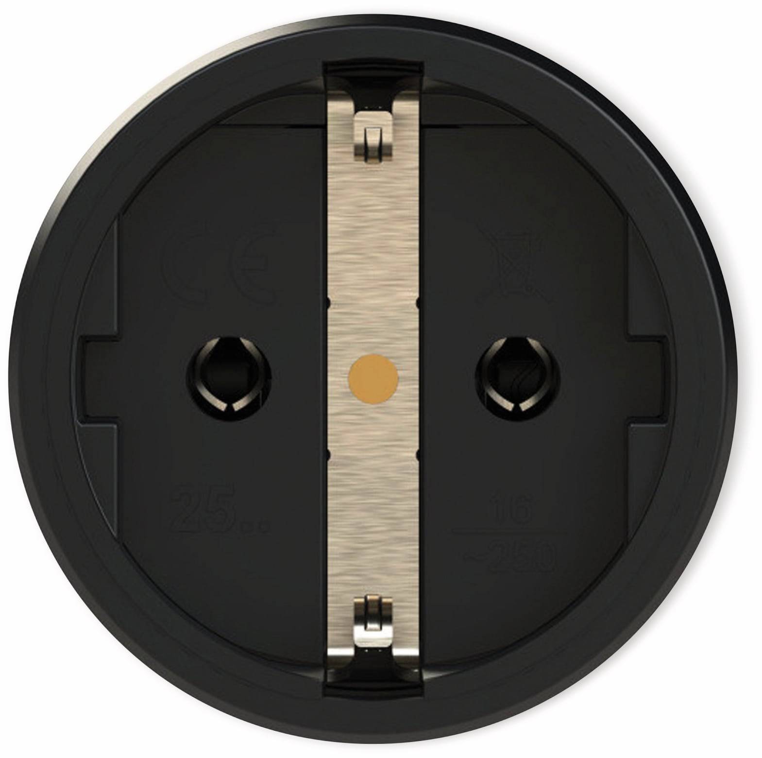 PCE Schutzkontaktkupplung TopTaurus2, mit Deckel, schwarz/rot, mit LED