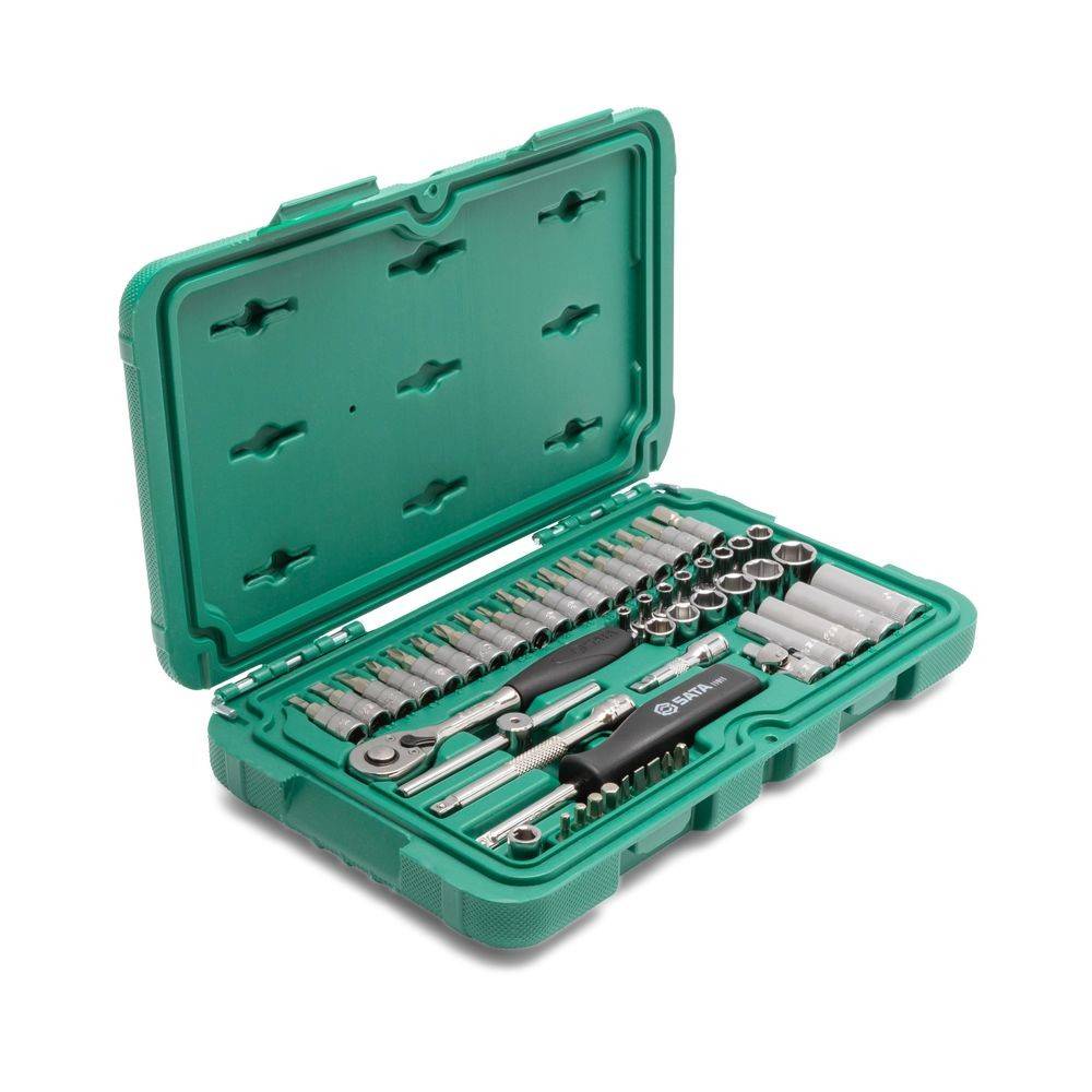 SATA 1/4" 6-kant Steckschlüssel Satz, 52-tlg.