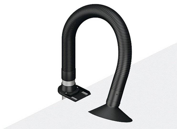 Absaugarm Kit 1 WF Trichter, flexibel, Easy-Click 60, inkl. Trichterdüse und Drosselklappe, 1 m