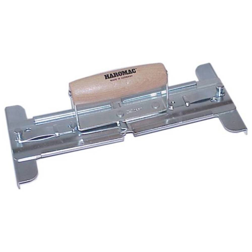 Metallpräzisionswerkzeug mit einem Holzgriff, gestempelt mit 'HAROMAC Made in Germany'. Verwendet für präzise Ausrichtungs- oder Positionierungsaufgaben.