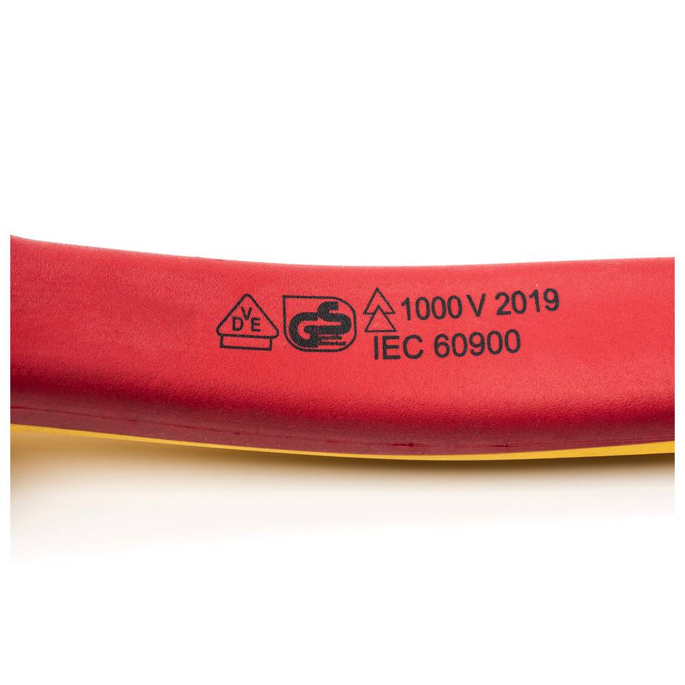 Rot isolierter Werkzeuggriff mit der Kennzeichnung „1000V 2019 IEC 60900