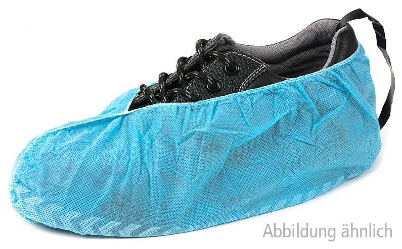 Einweg Überziehschuh mit Kontaktband, blau, 100 Stück