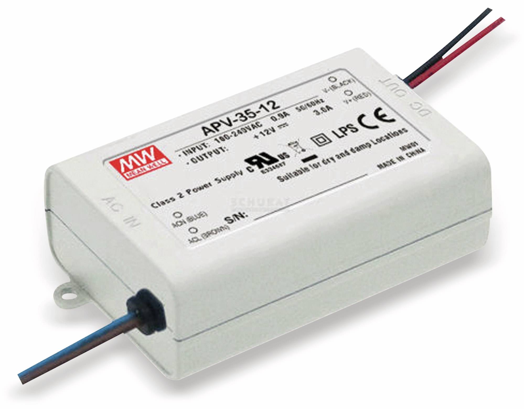 MEAN WELL Schaltnetzteil APV-35-5, 5 V-/5 A