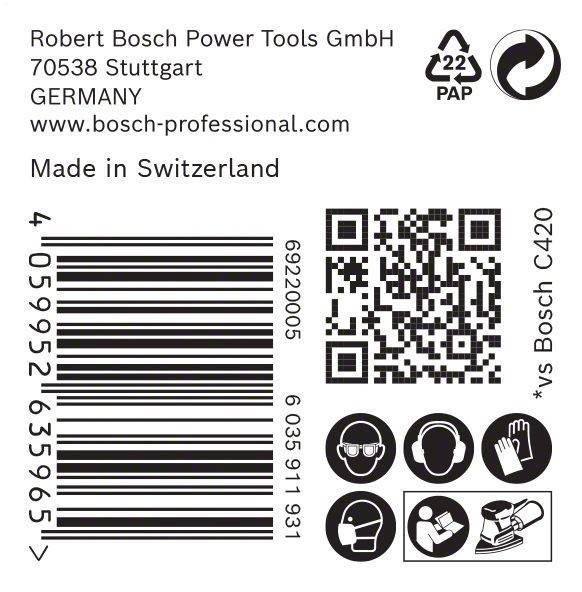 Bosch Power Tools EXPERT C470 Schleifpapier, 2608901646