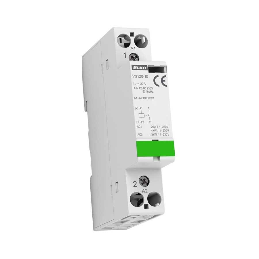 ELKO EP VS120-01 Installationsschütz, 1x Öffner, 20A, 230V AC/DC, DIN-Schiene