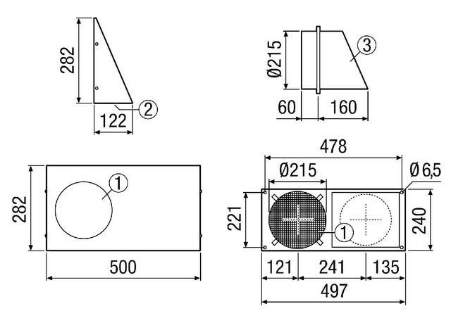 Maico Kombi-Wandstutzen KWH 20 R