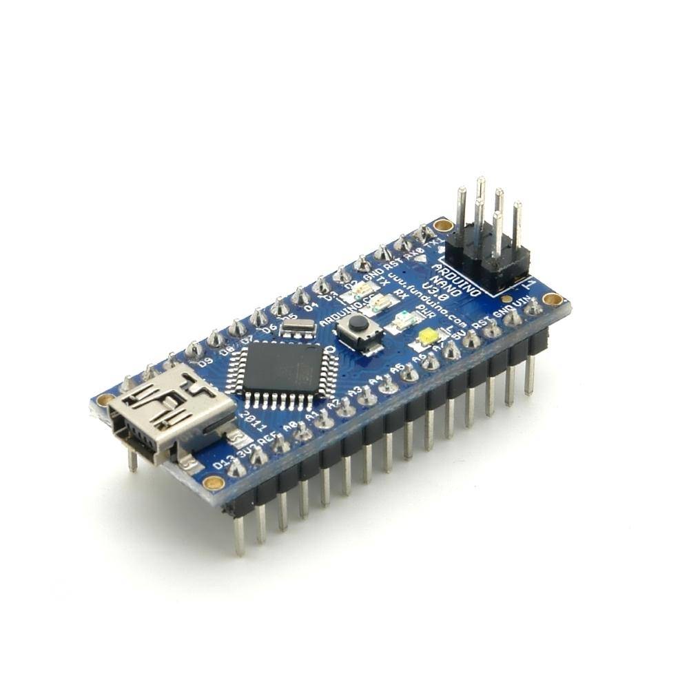 Arduino Nano kompatibler Mikrocontroller, 12 digitale I/O, 8 analoge I/O, 6 PWM-Pins, 5-12V