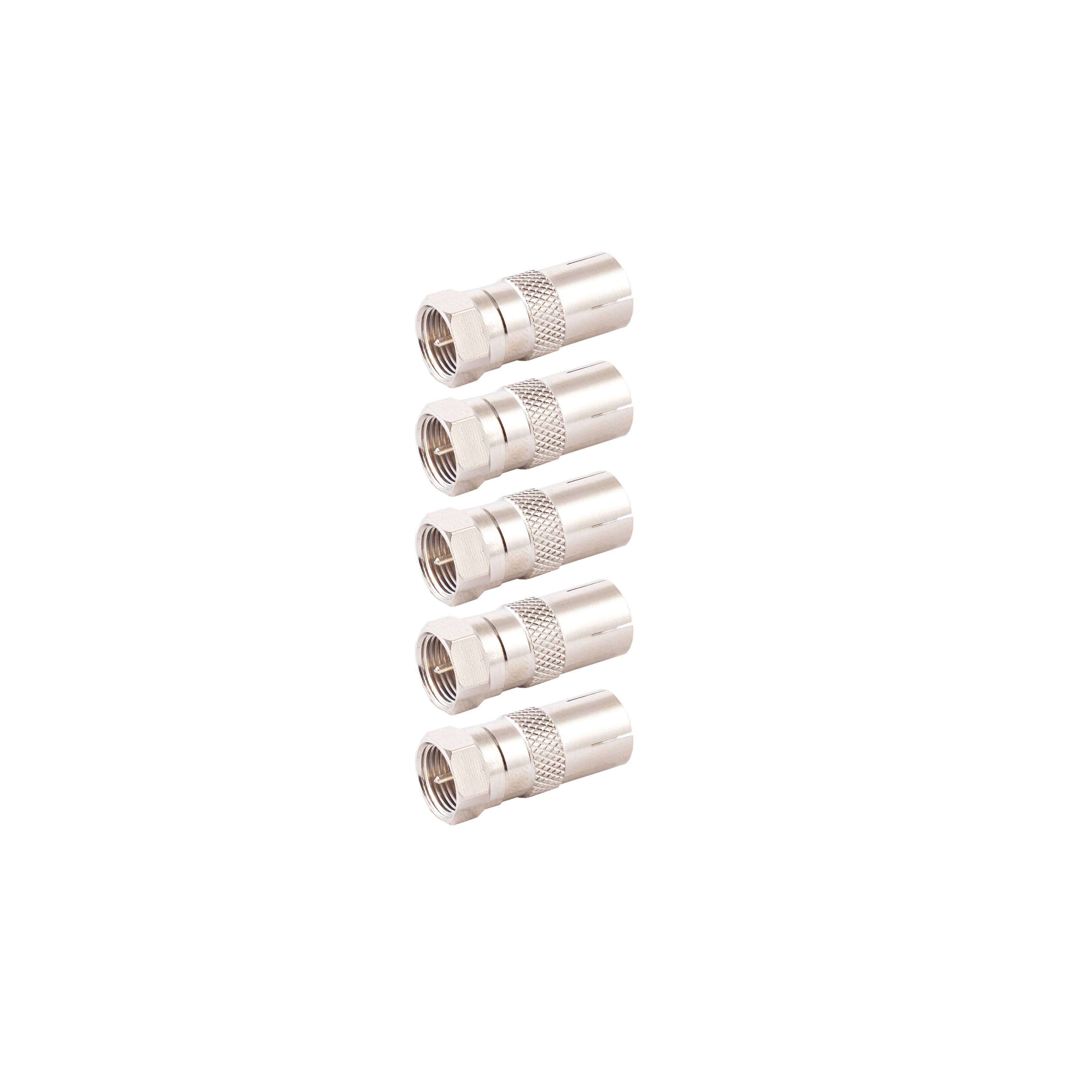 5x IEC-Buchse auf F-Stecker