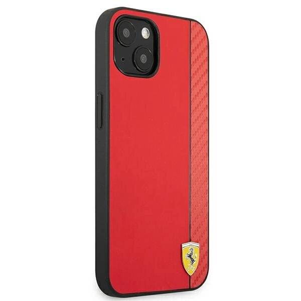 Ferrari FESAXHCP13SRE iPhone 13 mini 5.4″ rot/rot Hardcase On Track Carbon Stripe