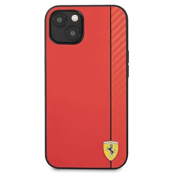 Ferrari FESAXHCP13SRE iPhone 13 mini 5.4″ rot/rot Hardcase On Track Carbon Stripe