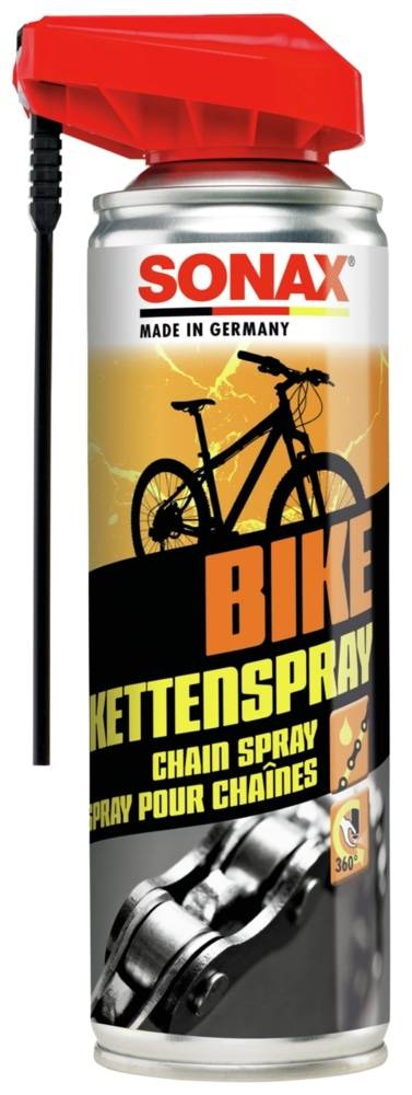 SONAX Fahrrad Ketten-Spray, 08762000, mit EasySpray, 300 ml