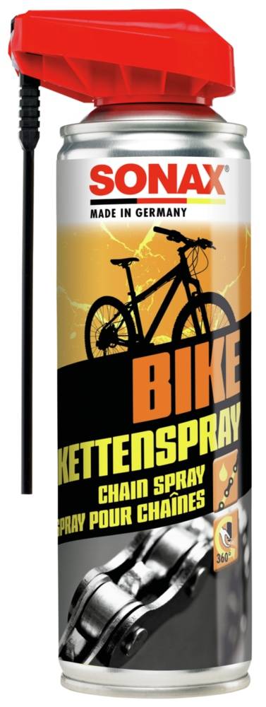SONAX Fahrrad Ketten-Spray, 08762000, mit EasySpray, 300 ml