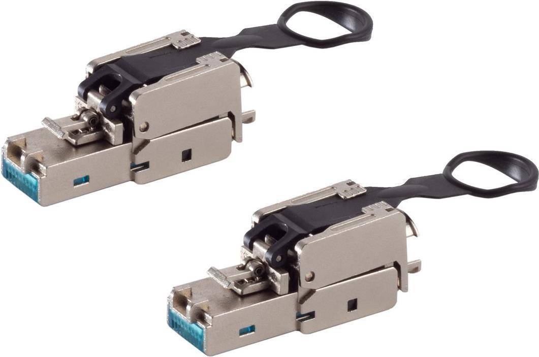 Netzwerkstecker, cat. 6A Tool-less, RJ45 Stecker, werkzeuglos, EasyPull, STP--VE2