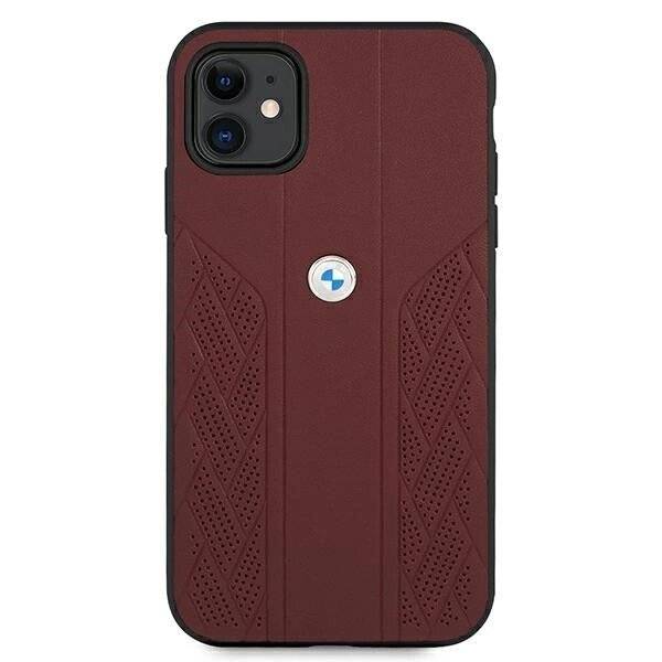 BMW Tasche BMHCN61RSPPR iPhone 11 6.1" / Xr rot/rot Hartschale Leder Curve Perforiert